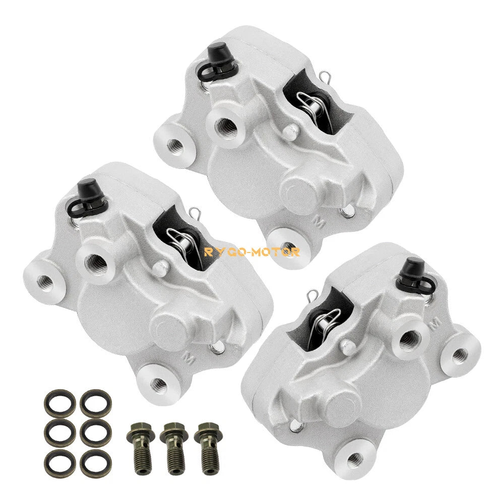 Front Rear Brake Calipers w/Pads for Arctic Cat 250 300 375 400 454 500 (1999–2019)