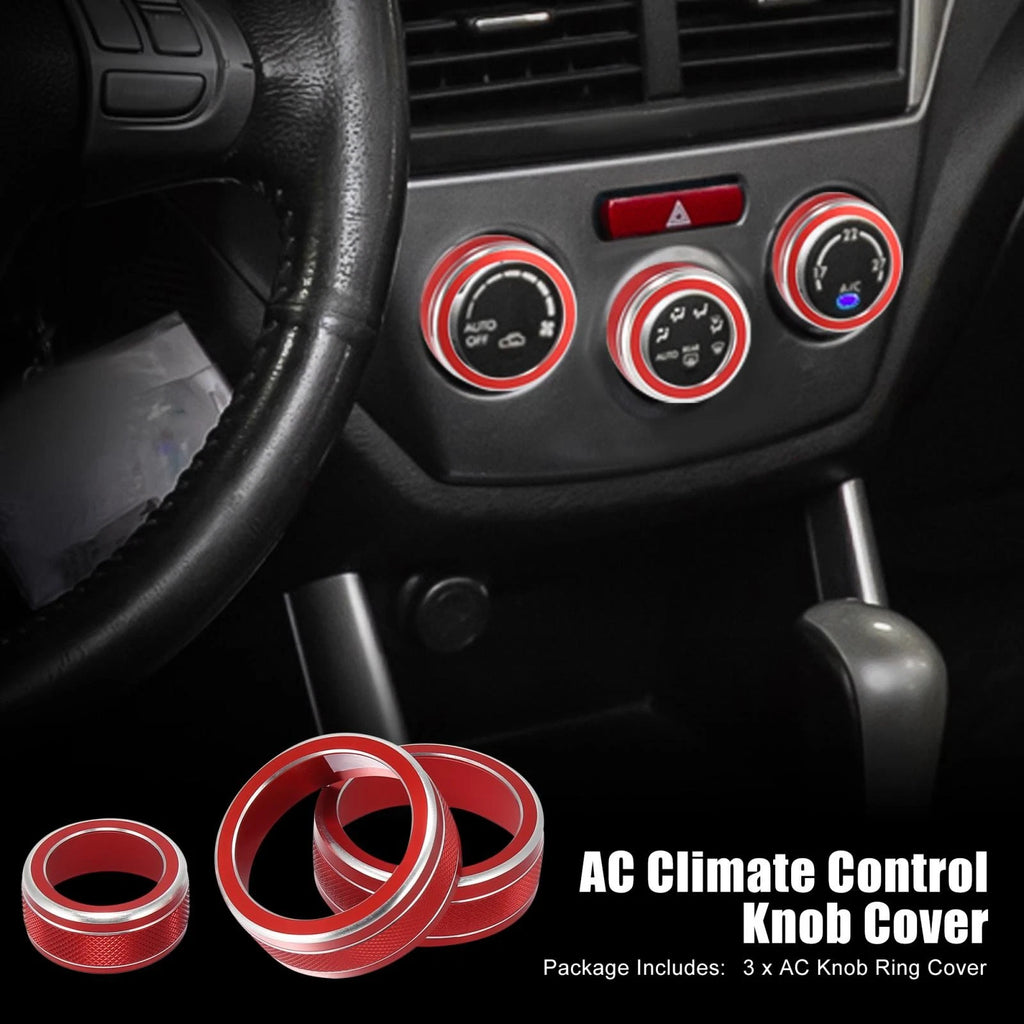 3pcs AC Climate Control Ring Knob Replacement for Subaru Forester Impreza (2014–2023)