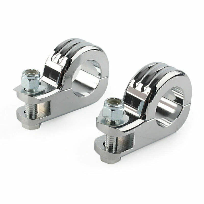 Chrome 1.25" Highway Foot Peg Mounting for Harley Touring Road King