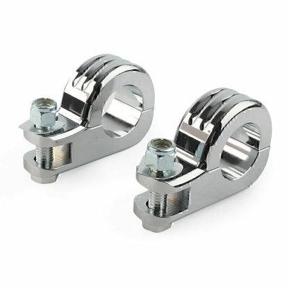 Chrome 1.25" Highway Foot Peg Mounting for Harley Touring Road King