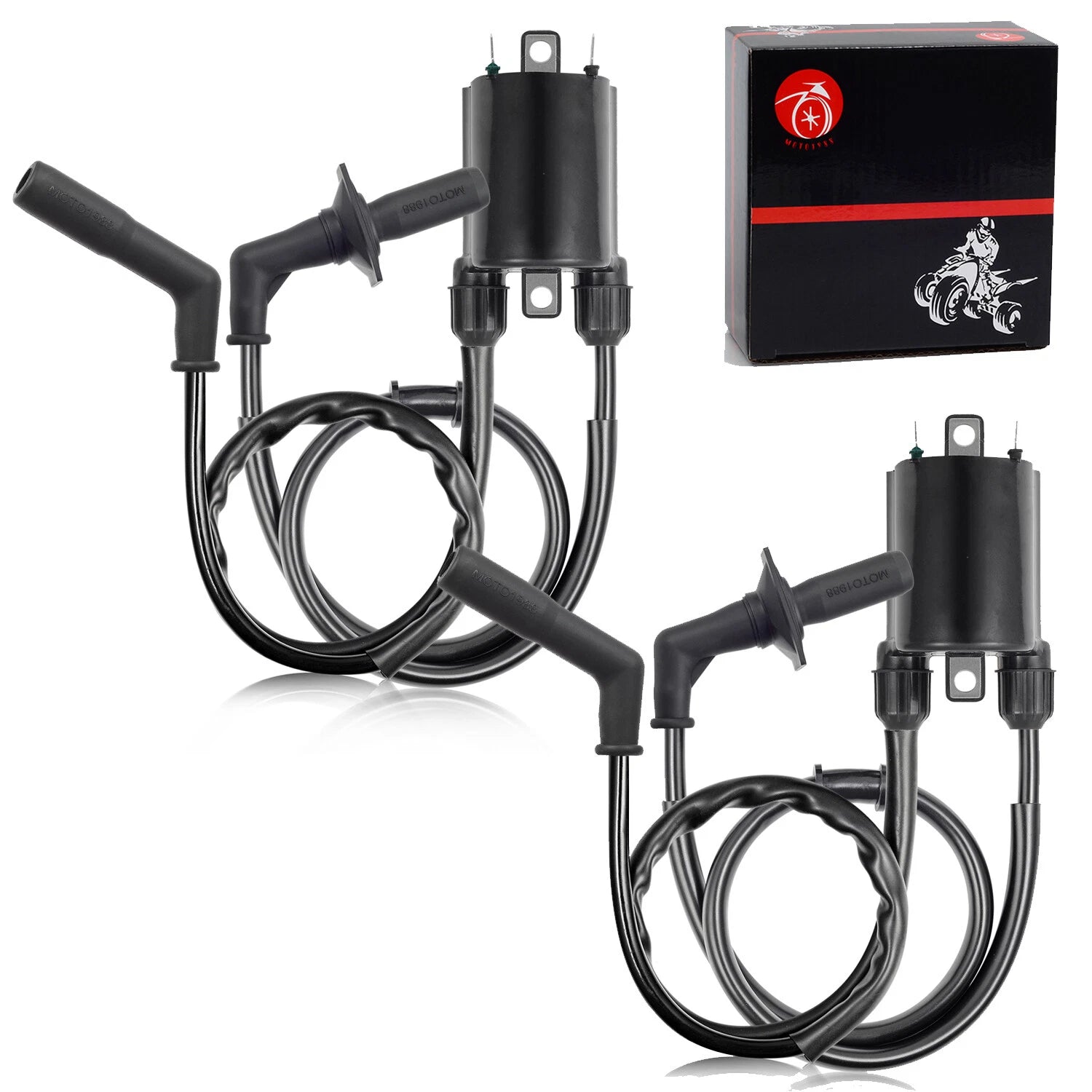 2X Ignition Coil & Spark Plug Cap for Honda Shadow 1100 VT1100 (1987–2007)