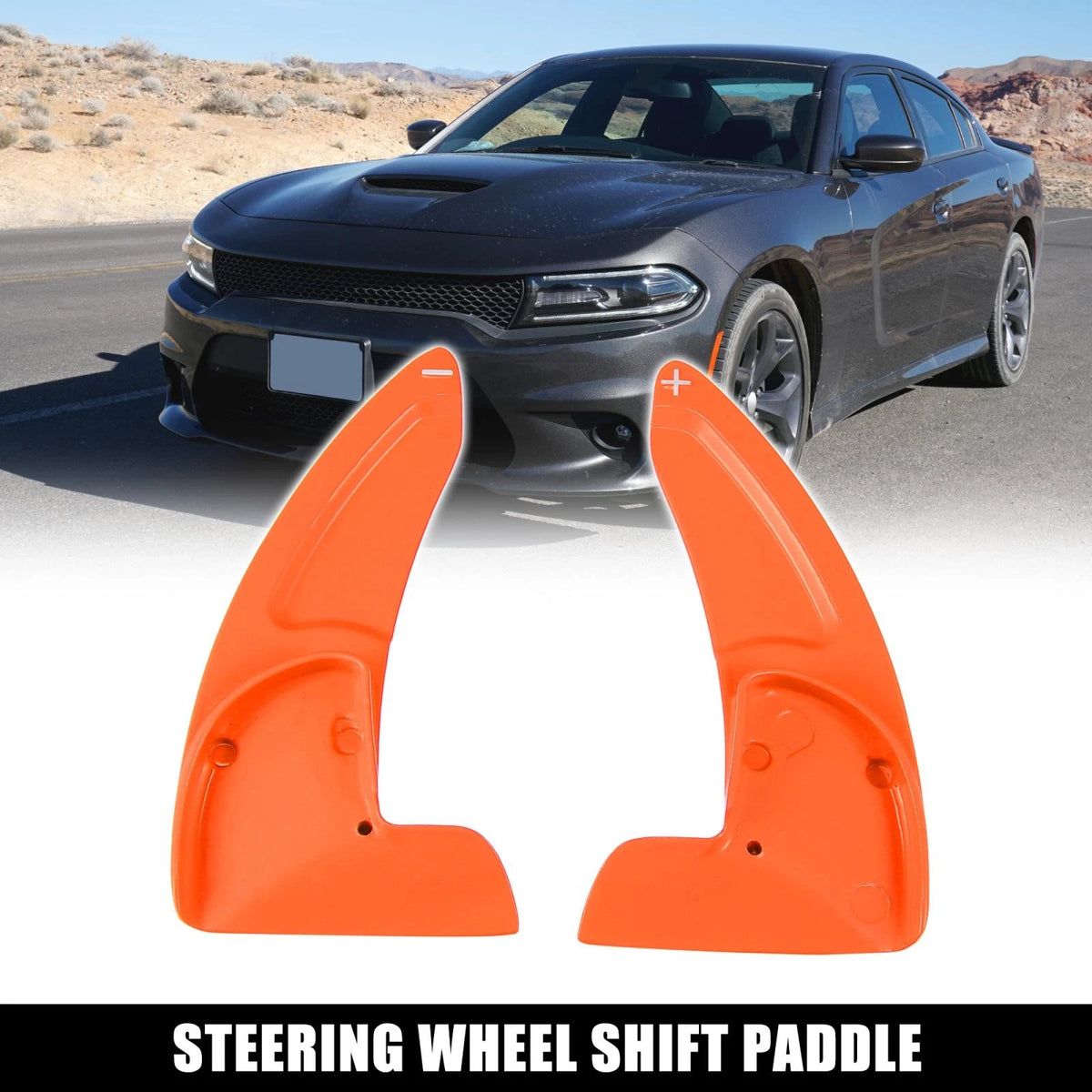 Steering Wheel Paddle Shifter Cover Set for Dodge Charger Challenger (2015–2023)