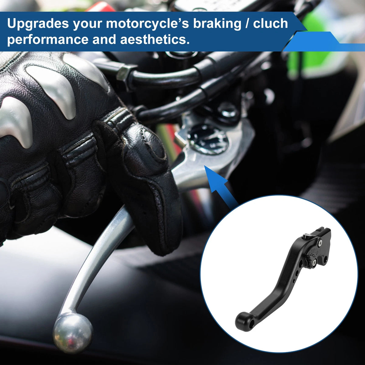 Adjustable Short Brake Clutch Lever Set for Buell XB12R (2009) Black