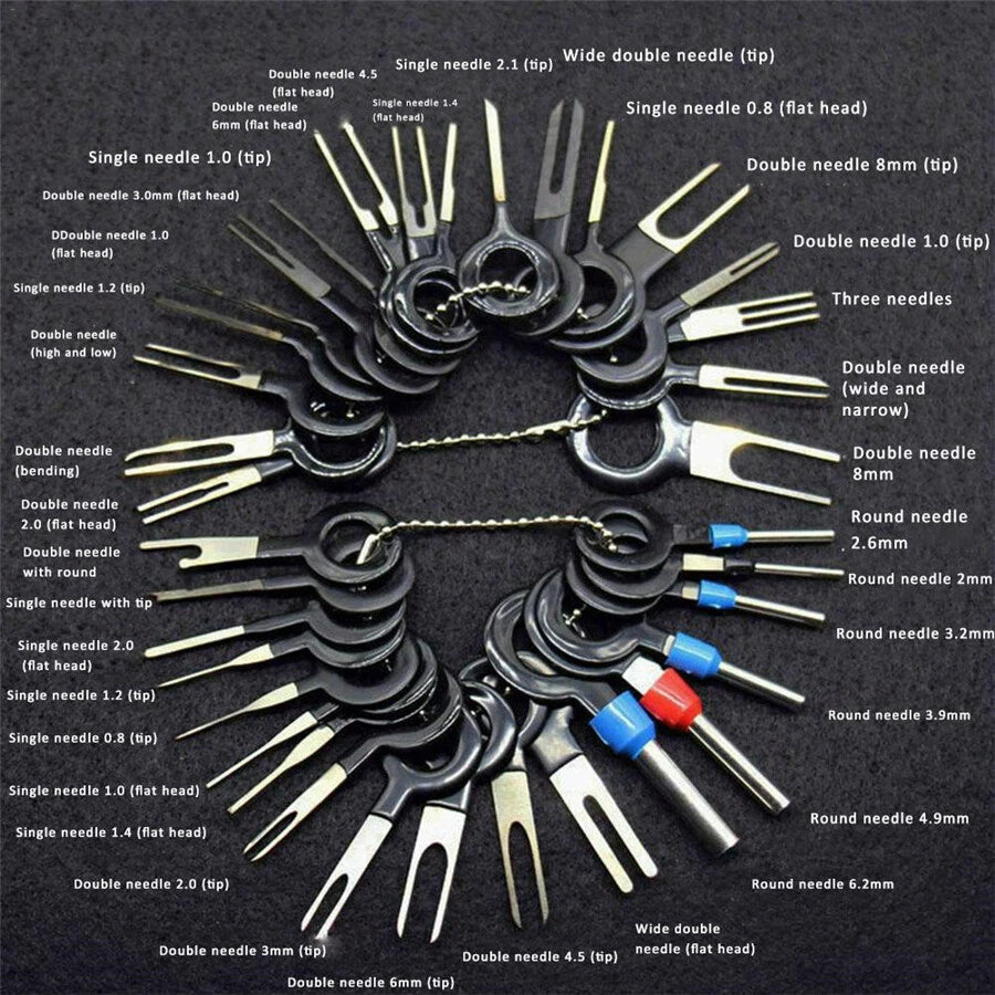 36x Electrical Wire Terminal Connector Pin Puller Tool for Motorcycle ATV