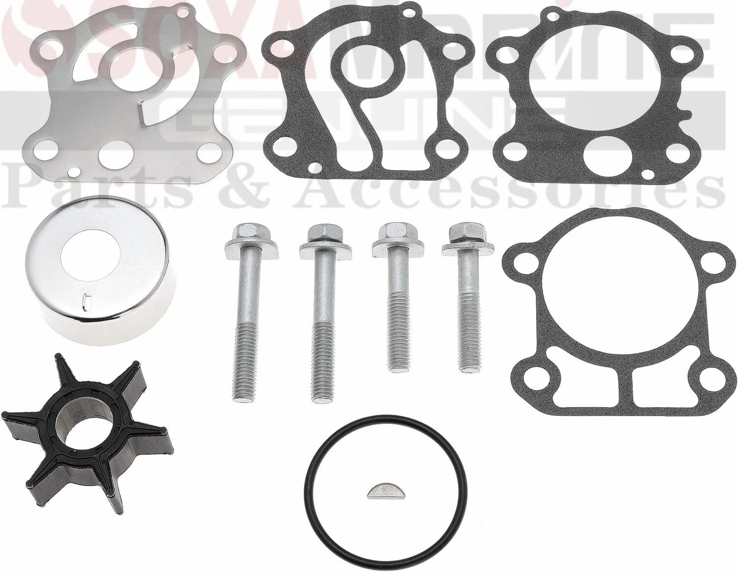Water Pump Rebuild Kit for Mercury Yamaha Mariner Outboard 48hp 55hp 60hp (46-84188T)