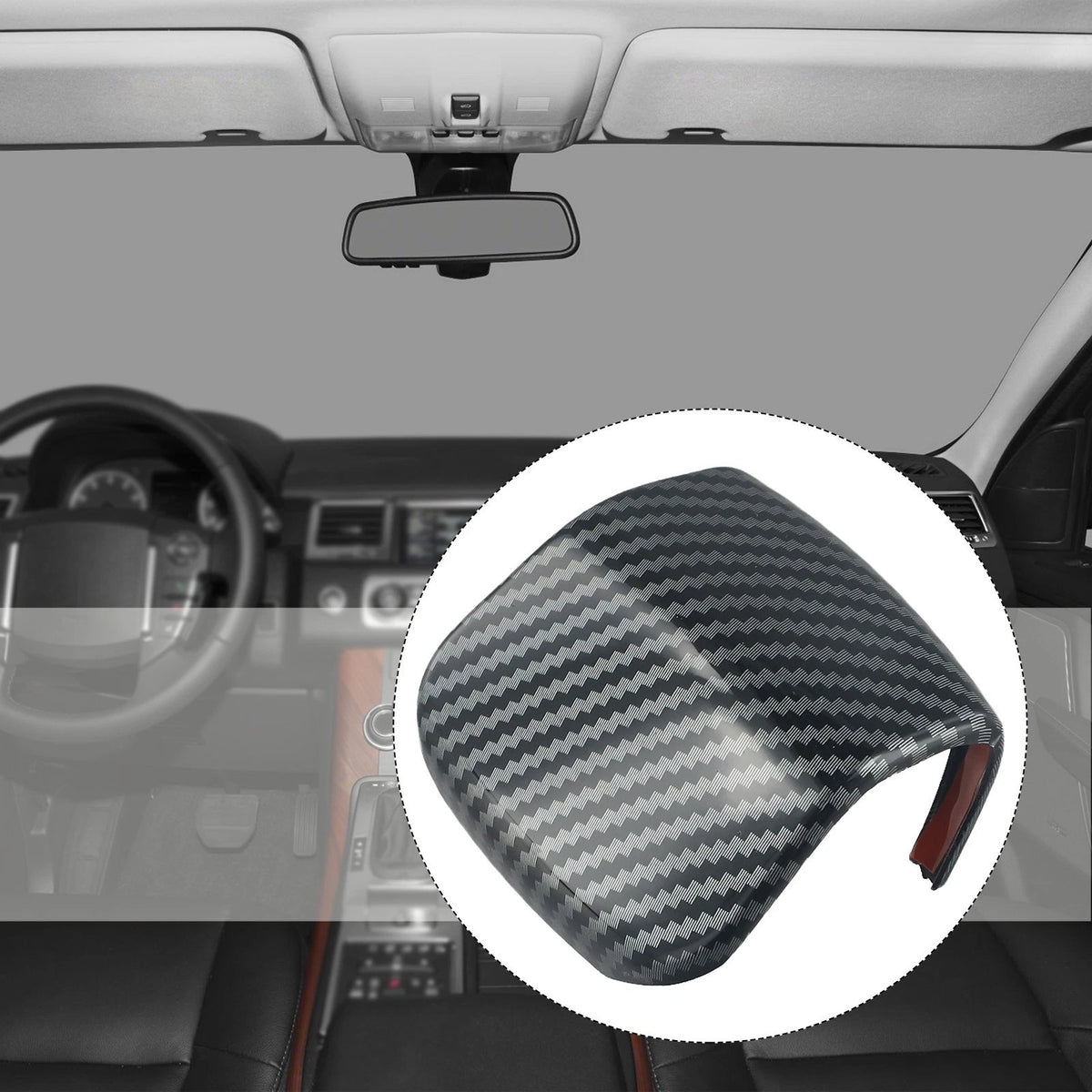 ABS Carbon Fiber Gear Shift Knob Cover for Range Rover Velar (2018–2023)