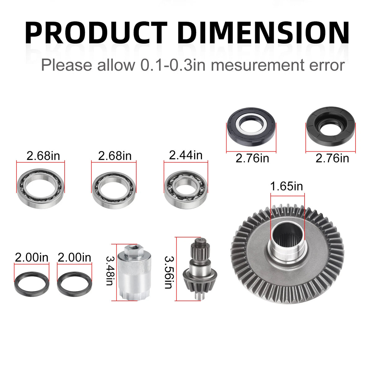Rear Differential Ring Pinion Gear Bearings for Honda Recon 250 (2002–2023)