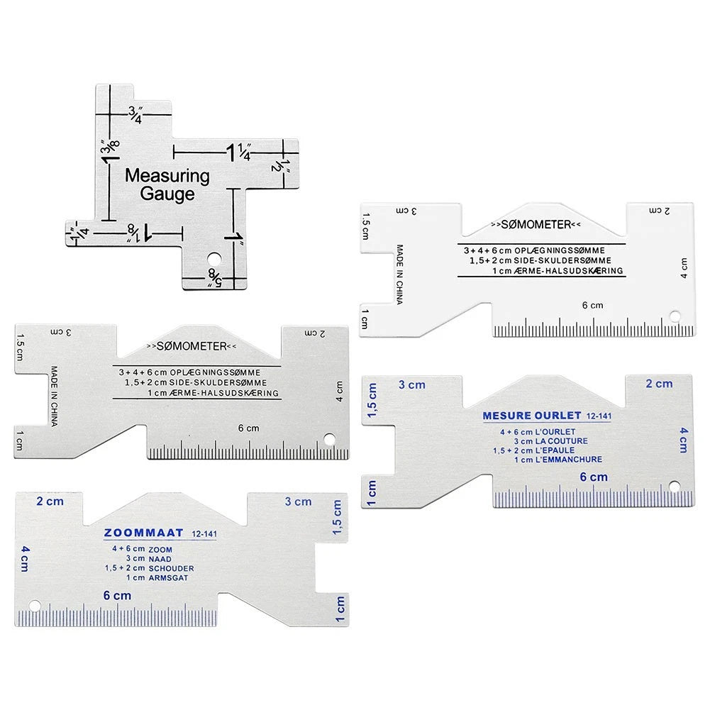 Measuring Tool for Quilting Precision Seam Tailor Ruler (Metal)