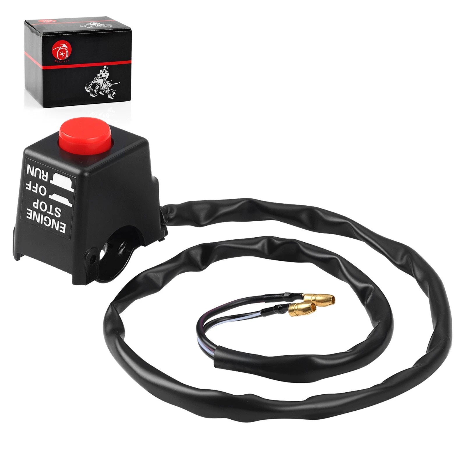 Left Kill Switch Assembly for Suzuki QuadRunner 50 LT50 LT-A50 (1984–2005) 37400-04602