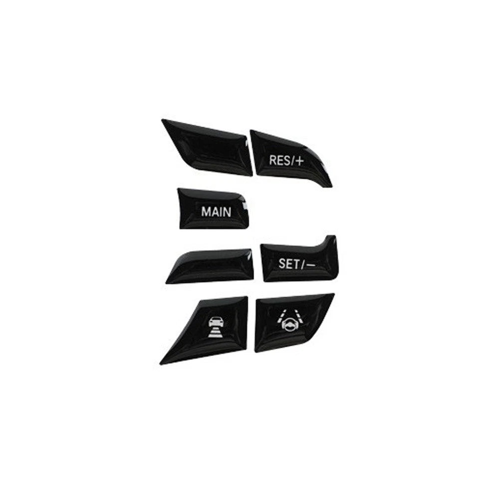 Glossy Black Steering Wheel Button Frame Trim Covers for Honda Accord (2018–2021)