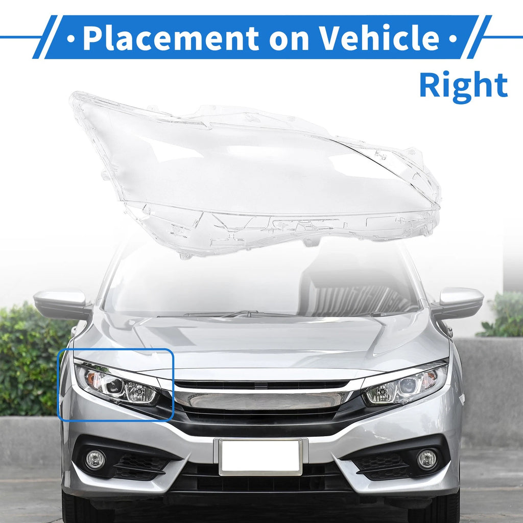 Headlight Lens Cover Front Right Replacement for Lexus CT200 (2012–2017)
