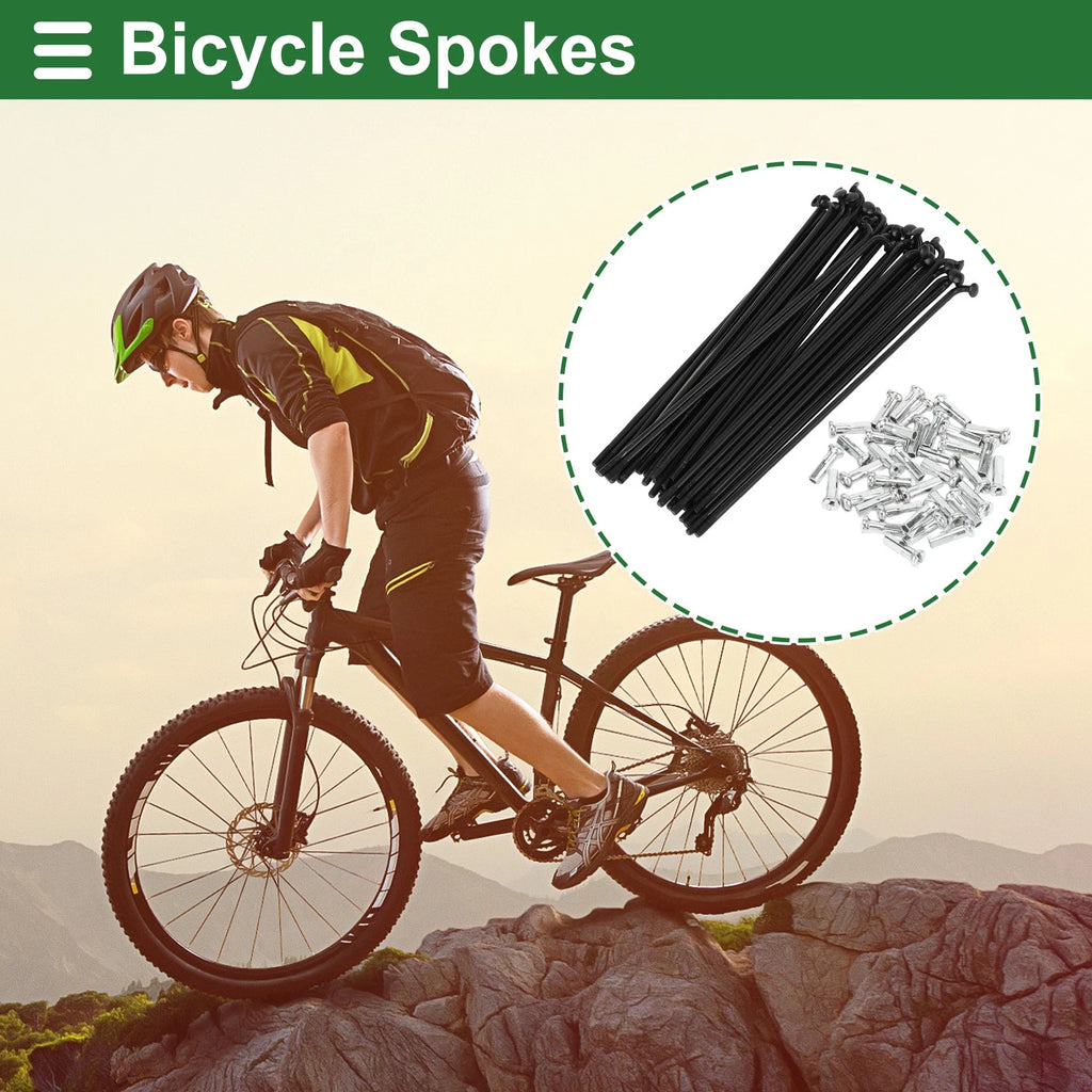 Bicycle Spokes Nipple Set 14G Carbon Steel Universal for Universal (2005–2015)