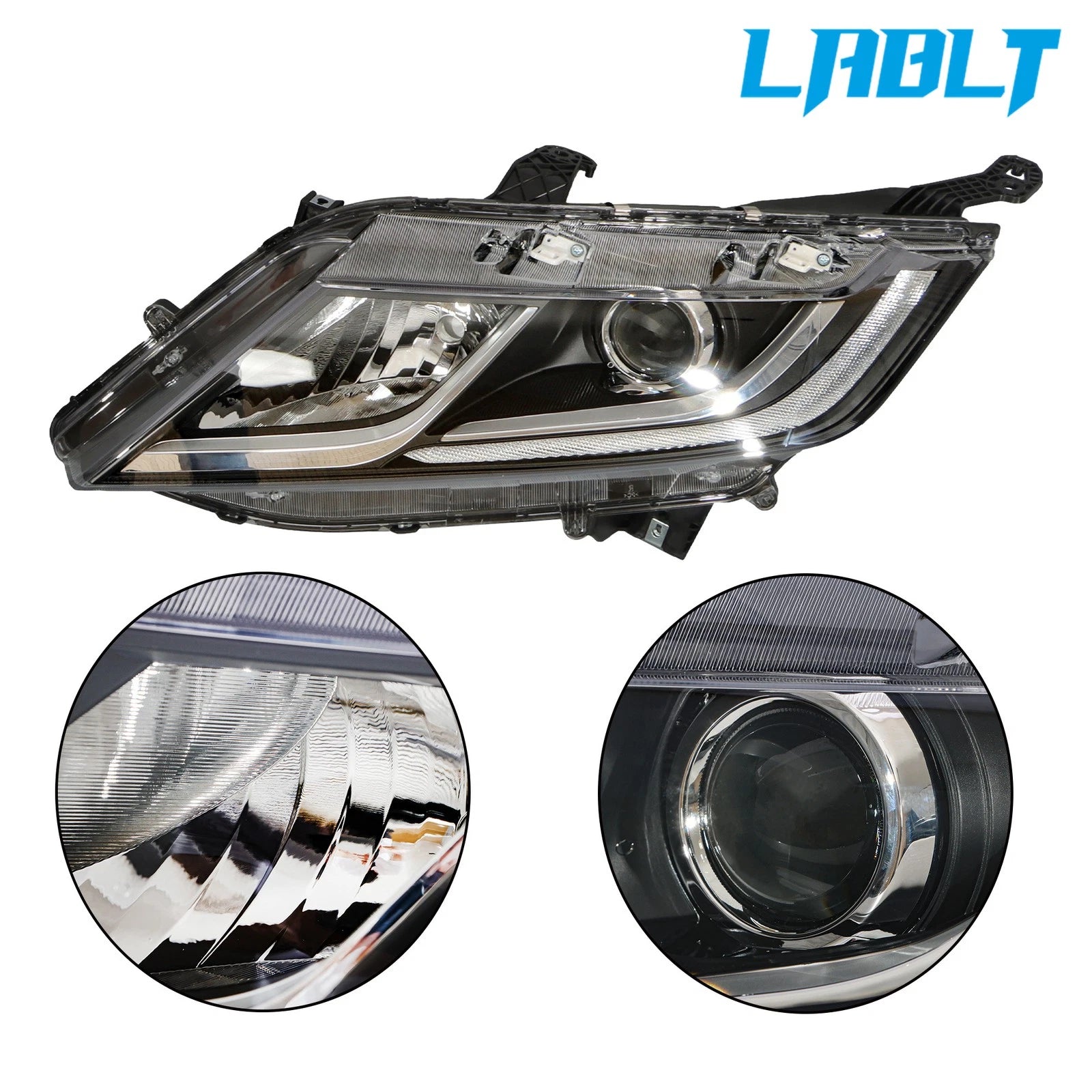 LABLT Driver Side Halogen Black Projector Headlight for Honda Odyssey (2018–2020)