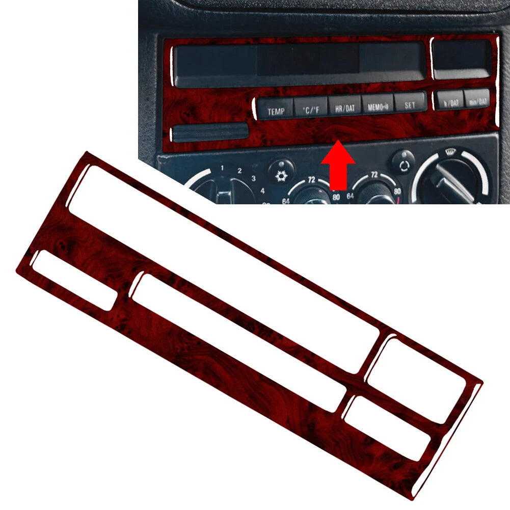 CD Button Panel Cover Trim for BMW 3 Series E36 (1994–1996) Wood Red