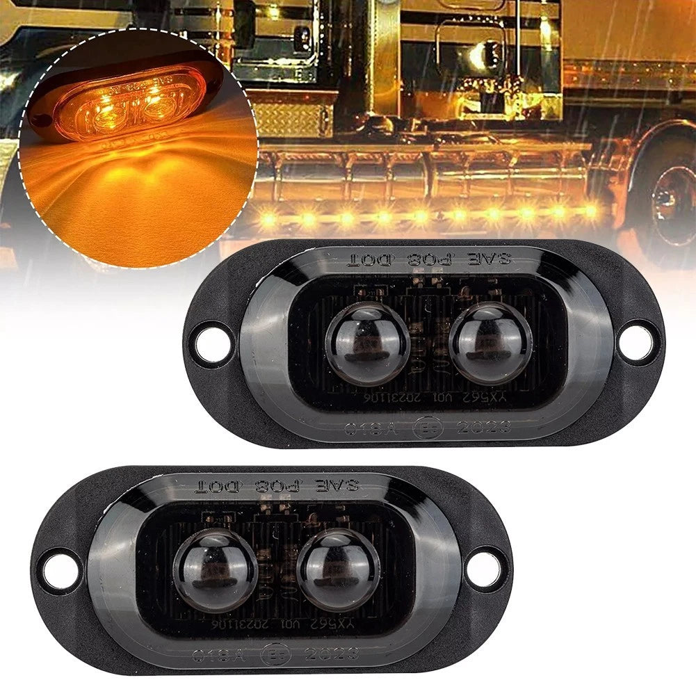 2X LED Side Marker Lights for Boat Trailer Applications
