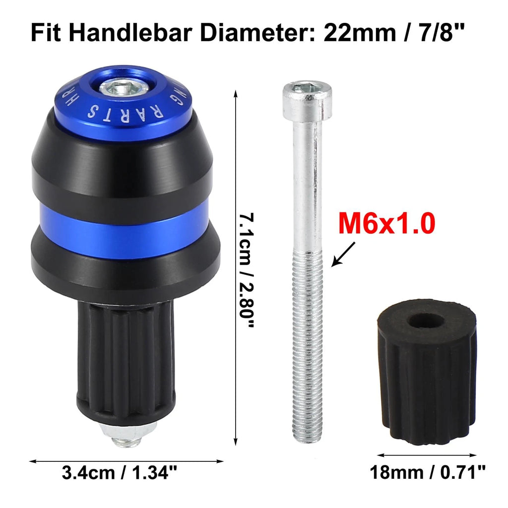 Handlebar End Plugs Pair Replacement 7/8 in 22mm for Motorcycles (2000–2026)