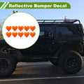 Reflective Bumper Decal for - Orange Heart Rhombus