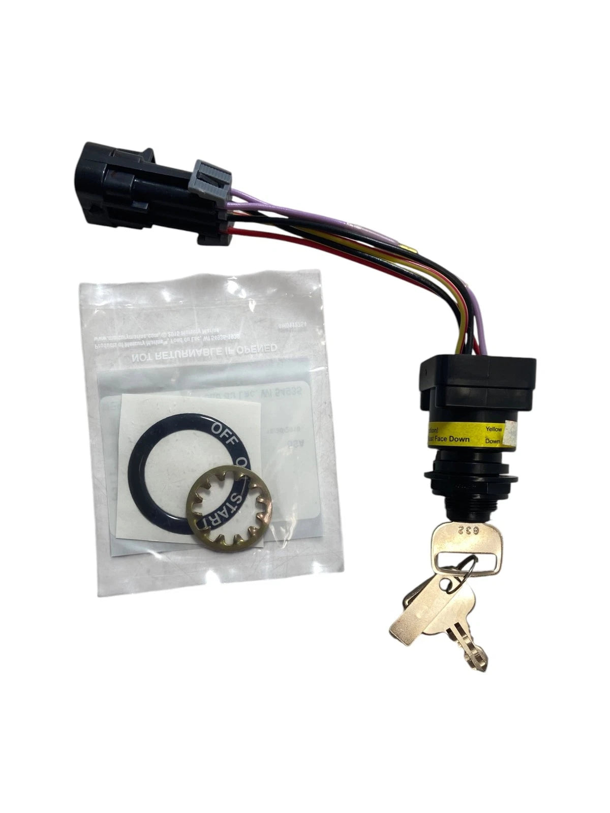 3 Position Ignition Key Switch + Decal/Washer Kit for Mercury (1987–1987)
