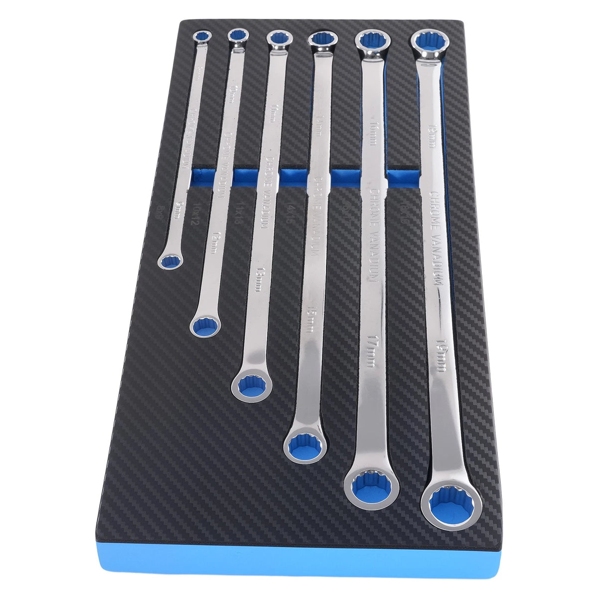 6-Piece Extra Long Heavy Duty Box-End Wrench Set Metric 12 Point 8-19mm