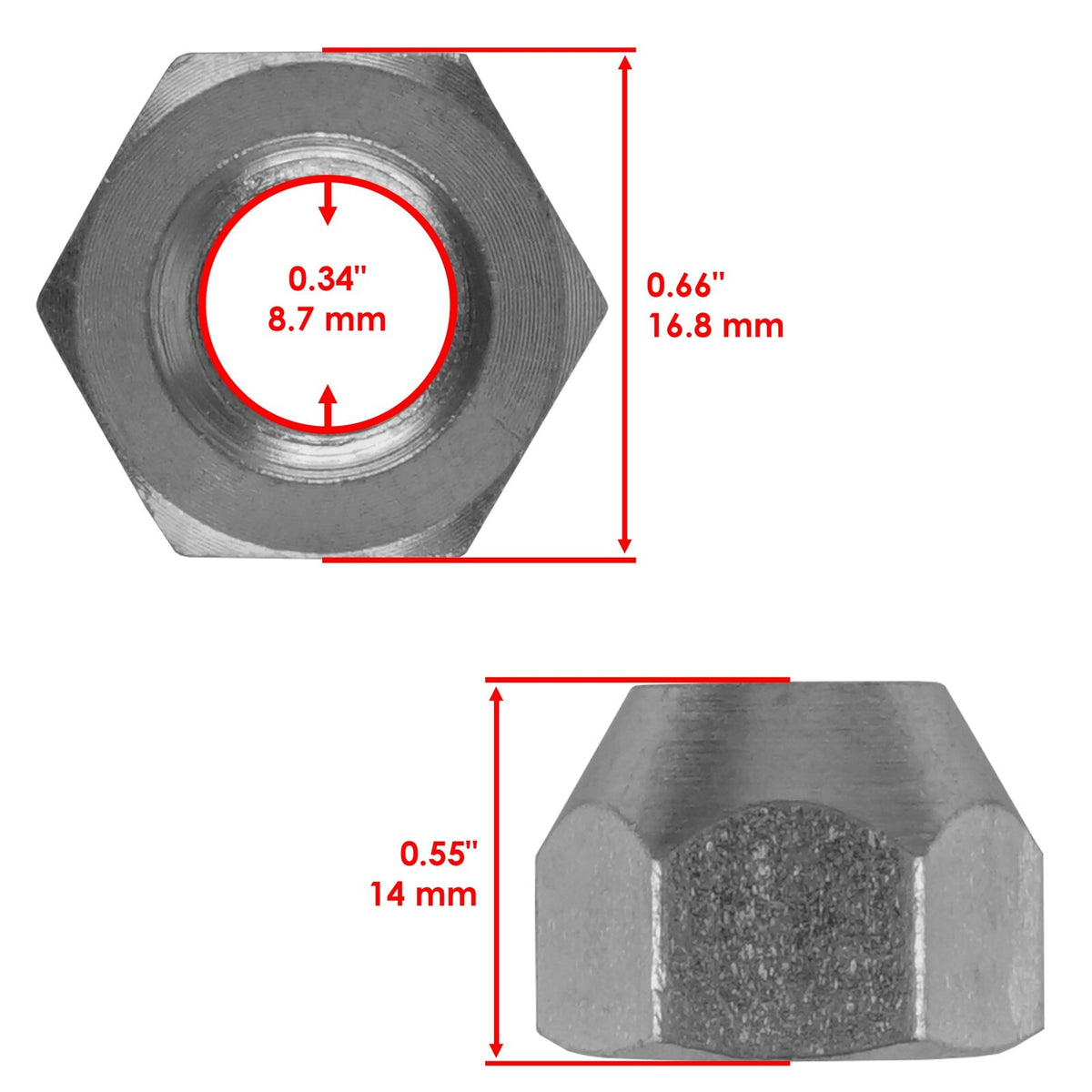 Front or Rear Wheel Lug Nuts Set for Honda TRX300EX Sportrax (1993–2008)