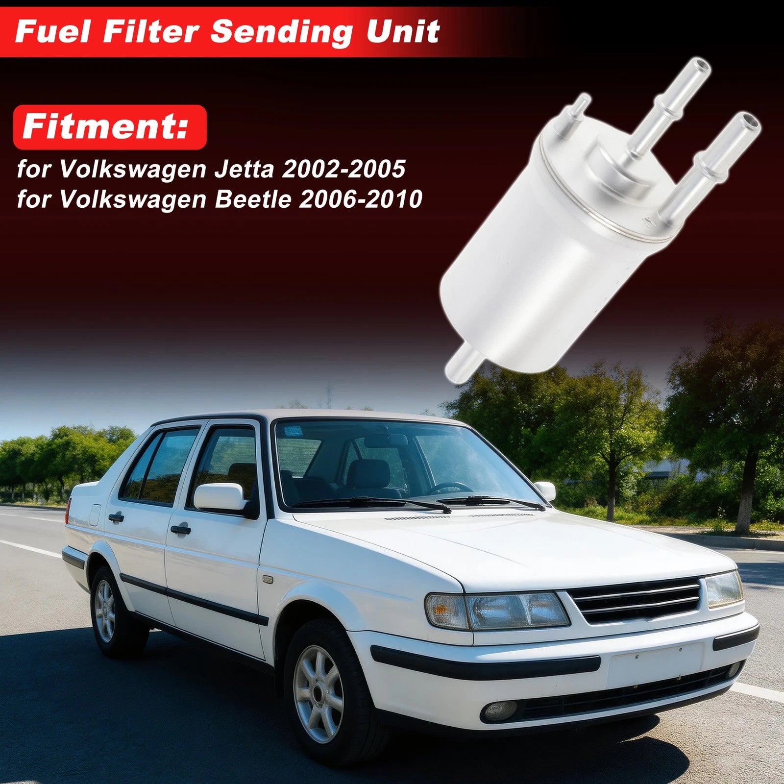 Fuel Filter Assembly for Volkswagen Jetta (2002–2005) Replacement Metal