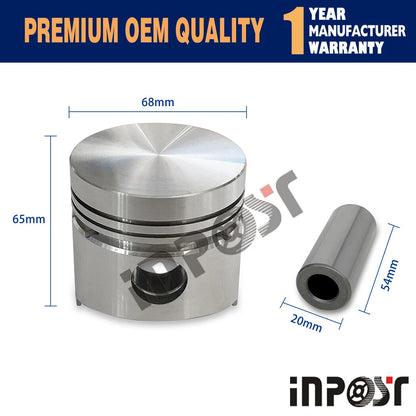 2X Piston Kit & Rings STD 68mm for Kubota Z500 ZB500