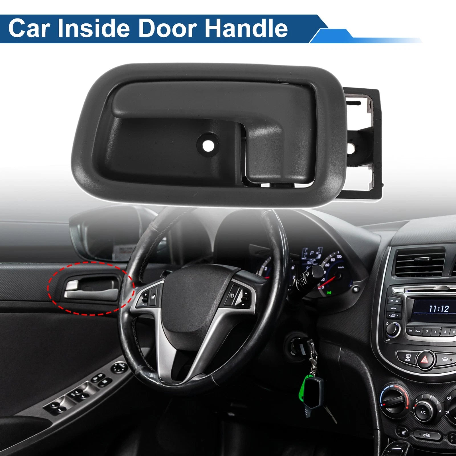 Rear Left Interior Door Handle for Toyota Tundra (2007–2021)
