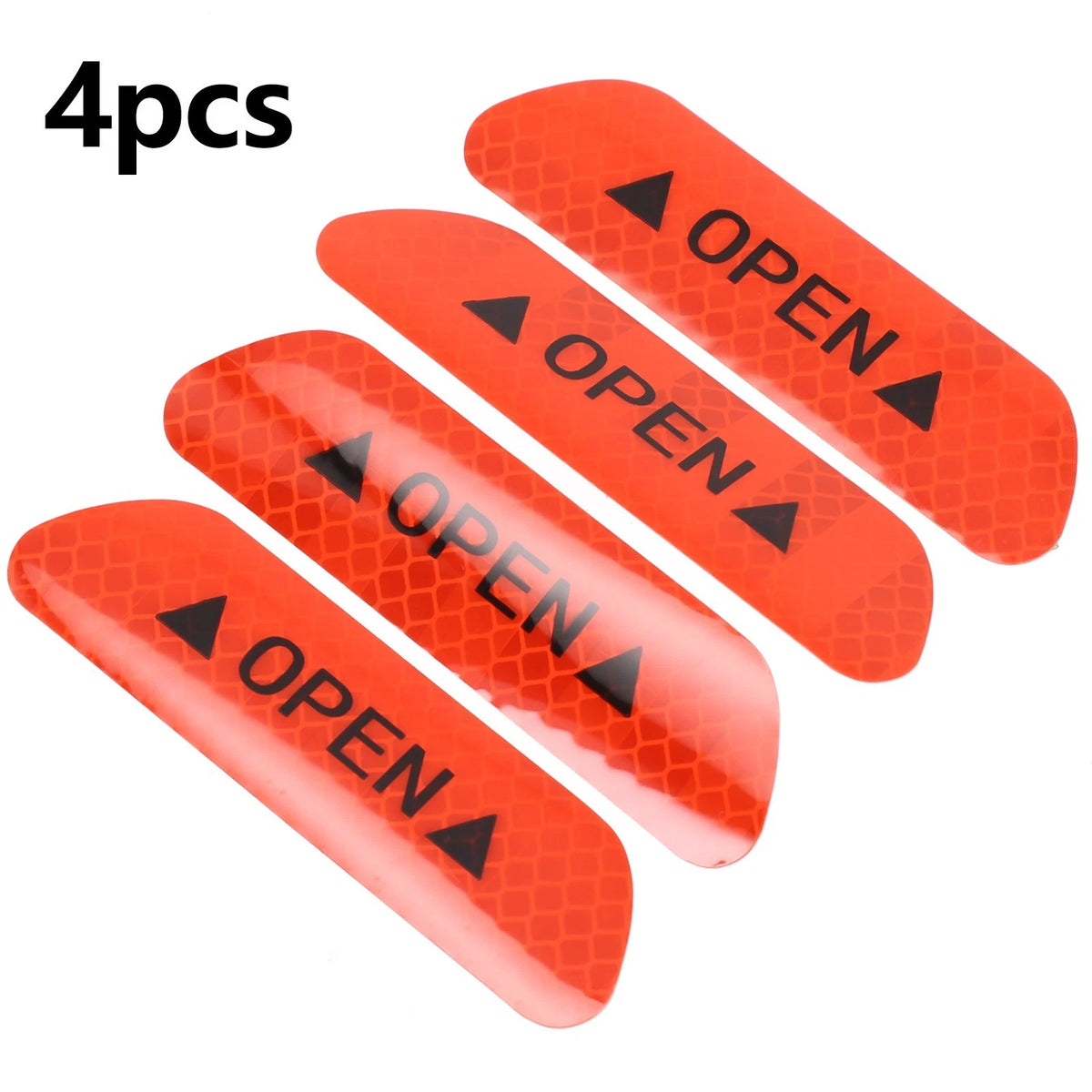 4 Pcs/set Safety Reflective Tape Open Sign Mark Car Door Sticker