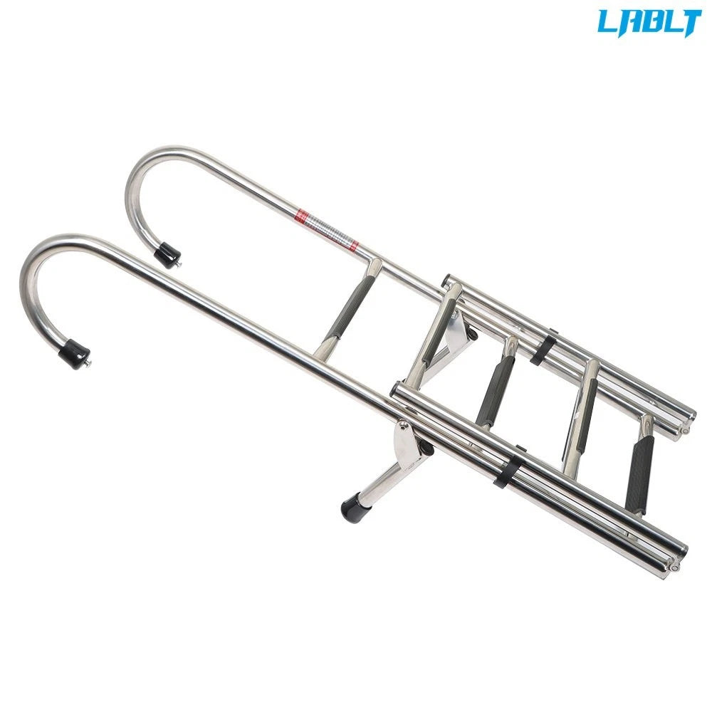 Stainless Steel Folding Ladder 2 Step + 3 Step 400 lb Limit