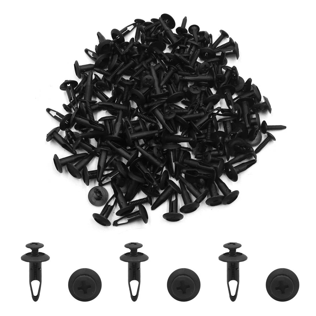 Push Rivets 6.5mm Hole Black Plastic Replacement Set for Ford Mondeo (2000–2024)