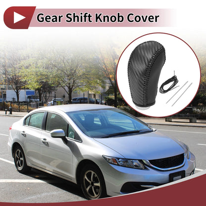 Gear Shift Knob Cover Replacement for Subaru Forester (2014–2017) Black Carbon Fiber