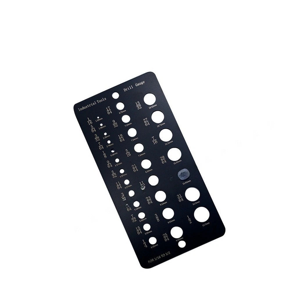 Drill Bit Gauge Diameter Ruler with Clear Scale Markings