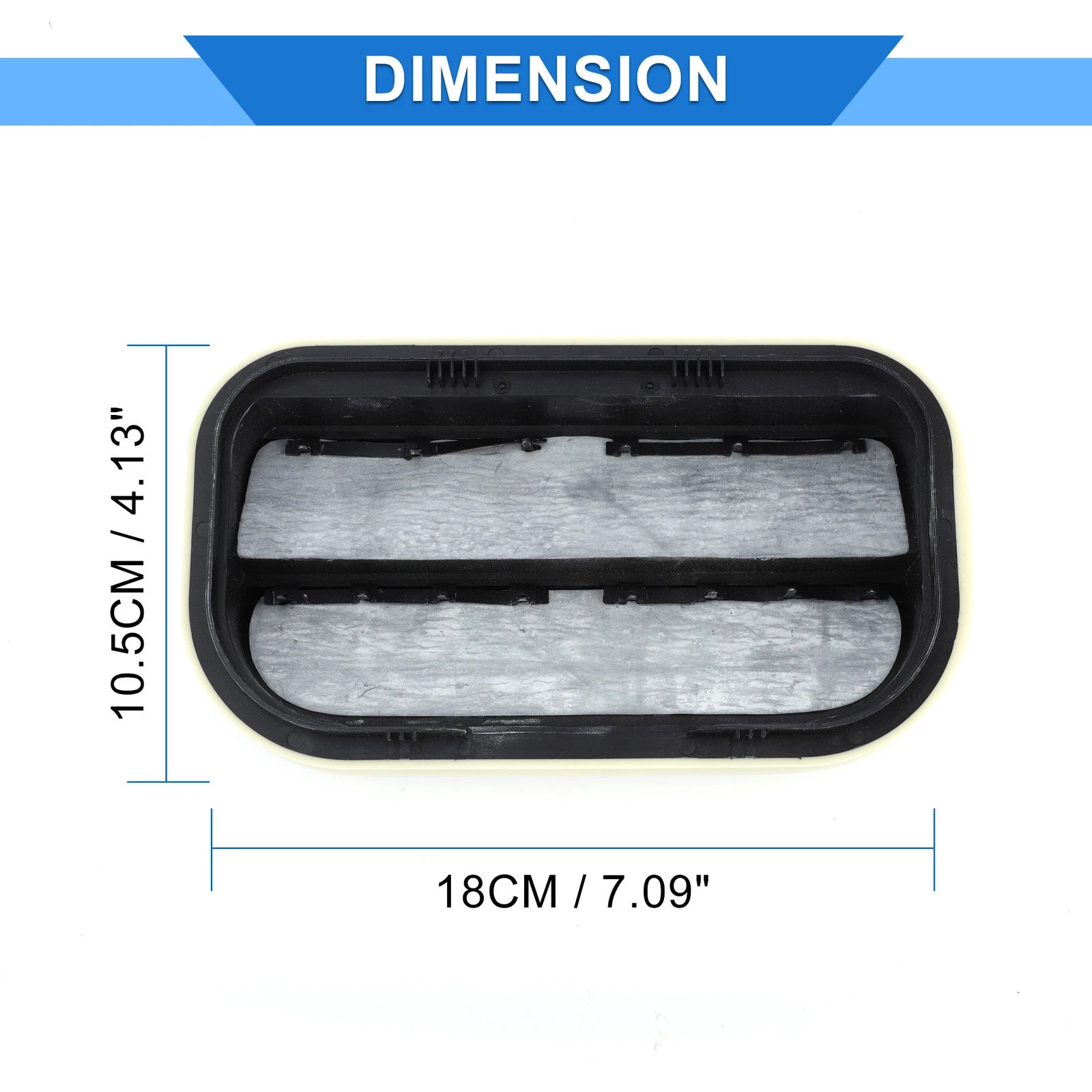 Center Dash A/C Outlet for Ford CMax Fiesta (2006–2013) ABS Black Vent Panel