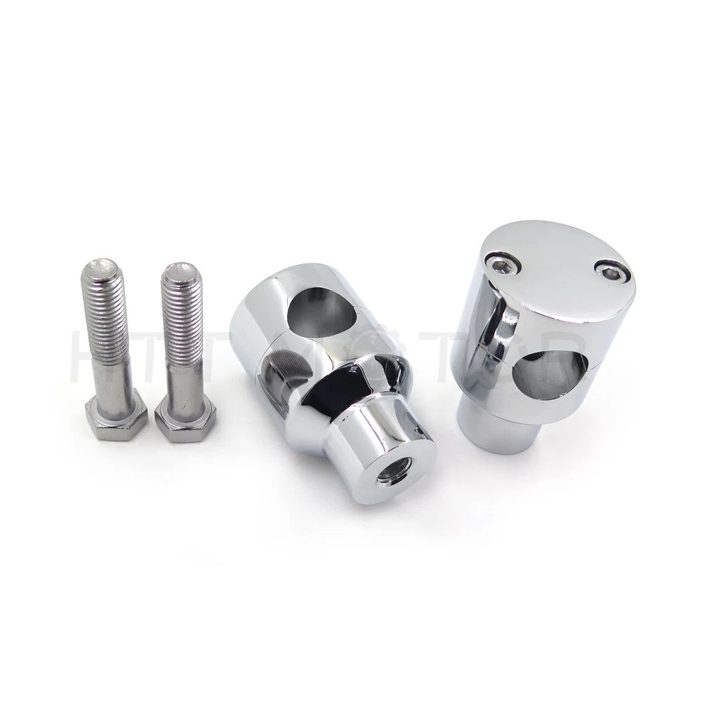 Handlebar Riser Mounting Clamp for Universal Motorcycle (7/8" 22mm) Chrome