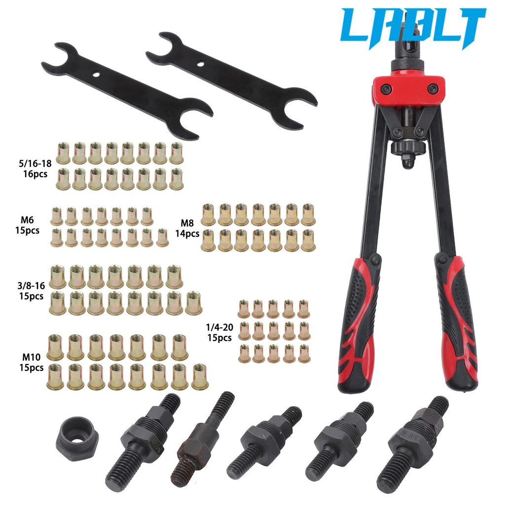 Rivet Nut Tool Kit with 6 Mandrels for LABLT 90Pack (14")