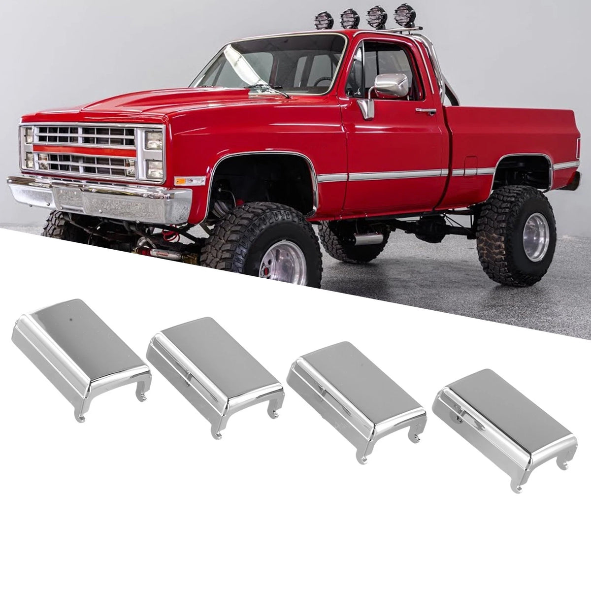 Set of 4 Door Pull Strap Covers for Chevrolet For GMC Trucks 1981 1991 Plastic