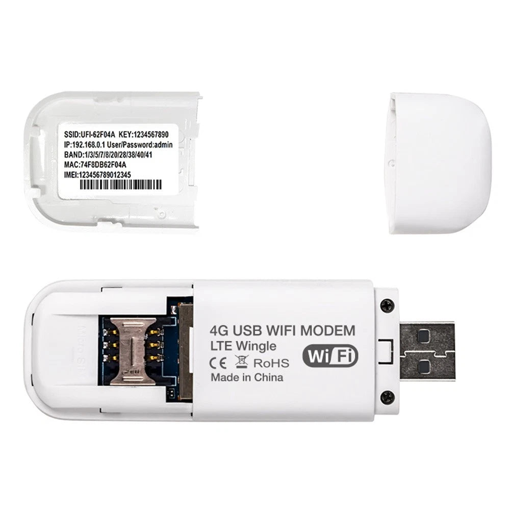 4G Modem USB Dongle WiFi Router with SIM Card Slot 150Mbps Wireless WiFi Adapter
