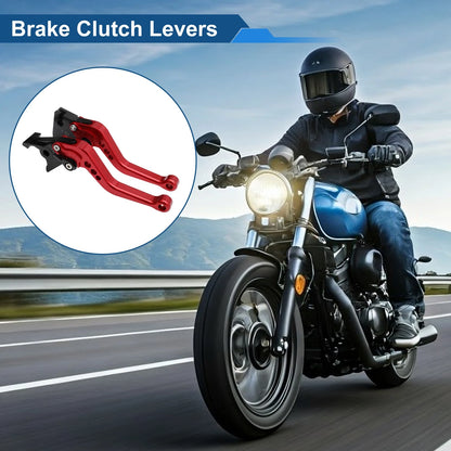 Adjustable Short Brake Clutch Lever for Triumph Tiger 1050/Sport (2007–2016) Red