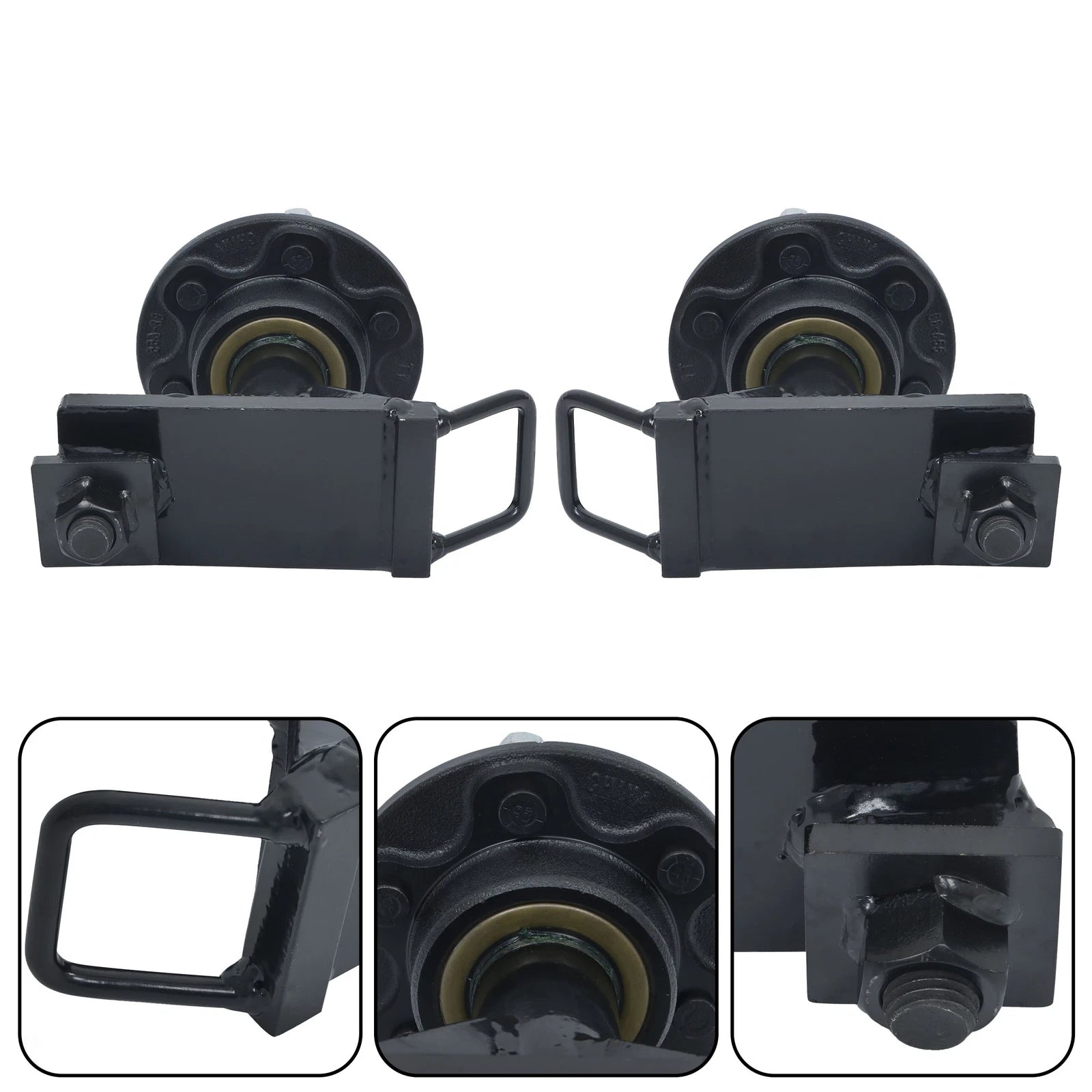 6x 5.5 Lug Shipping Container Wheels & Bolt-On Spindle Kit