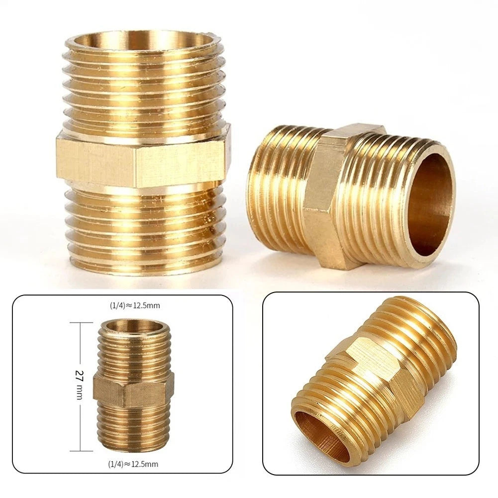 Brass Pipe Adapter for Air Line Air Tool Compressor (1/4 Inch)