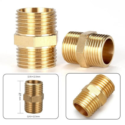 Brass Pipe Adapter for Air Line Air Tool Compressor (1/4 Inch)