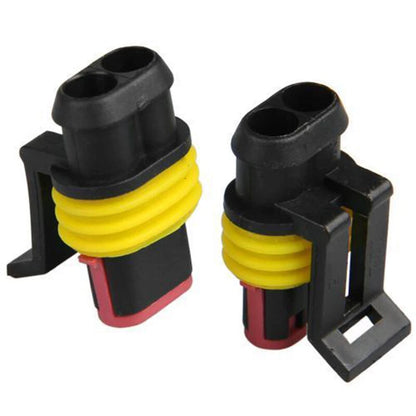 2X Waterproof Male Female Electrical Connector Plug Wire Kit for Universal
