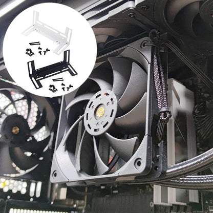 Cooling Fan Holder for Universal Applications (Black & White)
