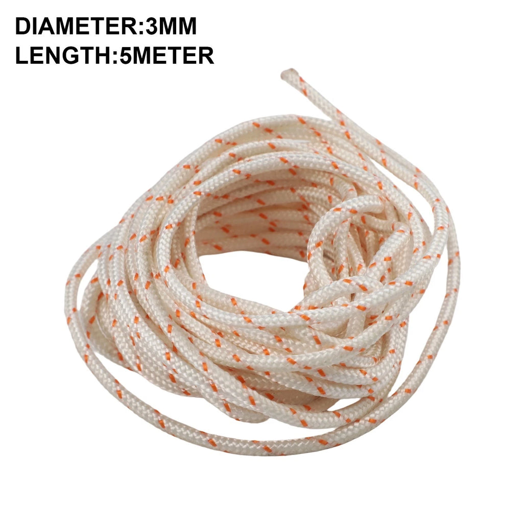5m x 3mm Nylon Pull Starter Recoil Cord for Lawnmower Chainsaws