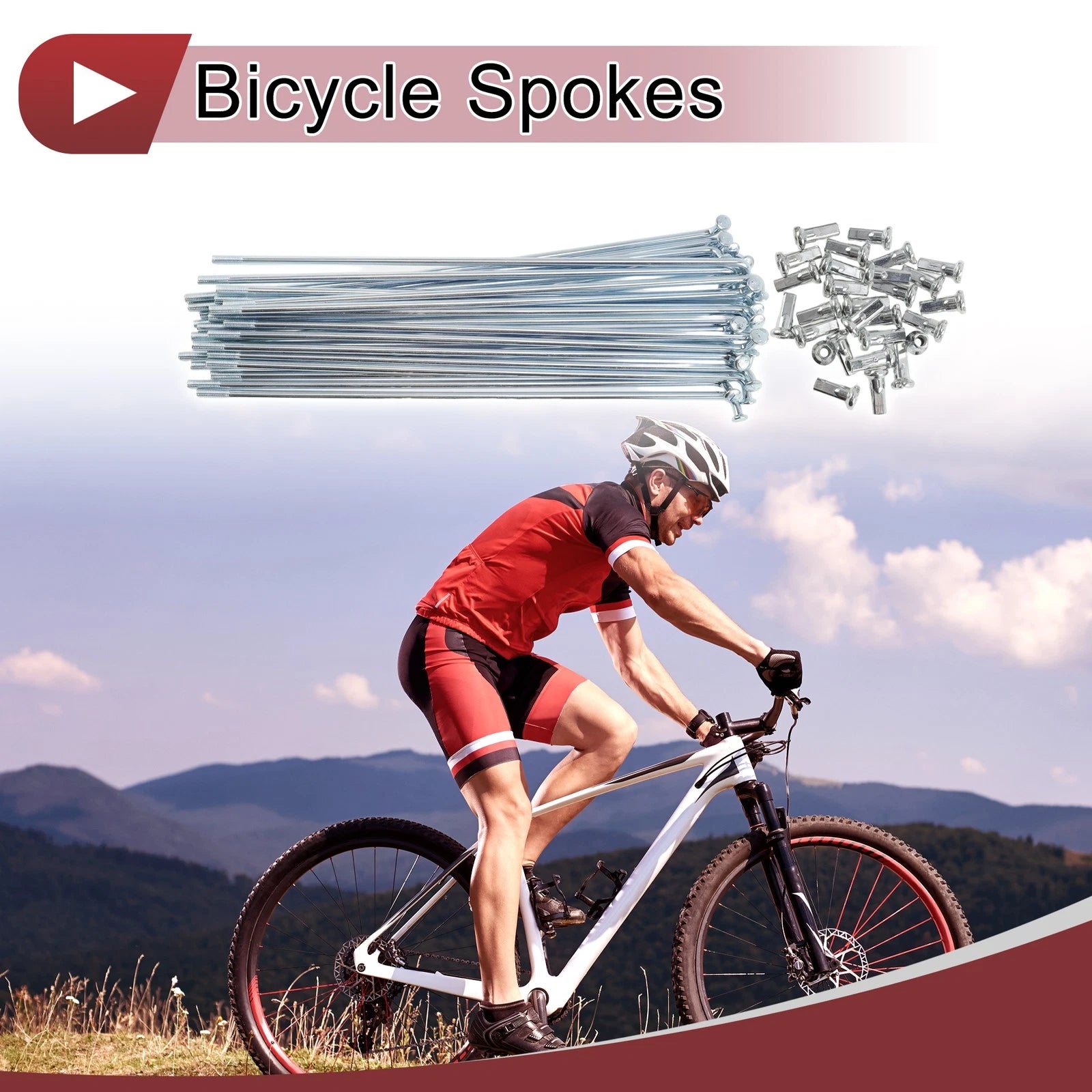 Bicycle Spokes 155 mm Carbon Steel Galvanized for 12G Wheel (any) (—)