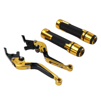 Gold Extendable Brake Clutch Lever Handlebar Grip Set For Ducati Panigale 899
