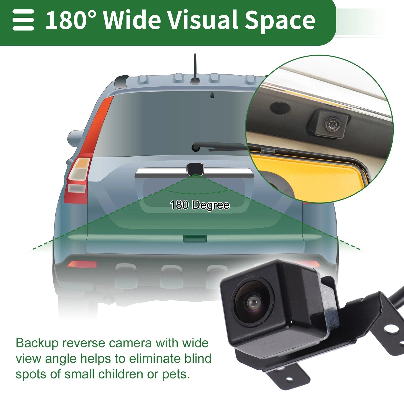 Rear View Camera Backup Reverse Camera 120-180 Degree for Hyundai Sonata (2010–2014)