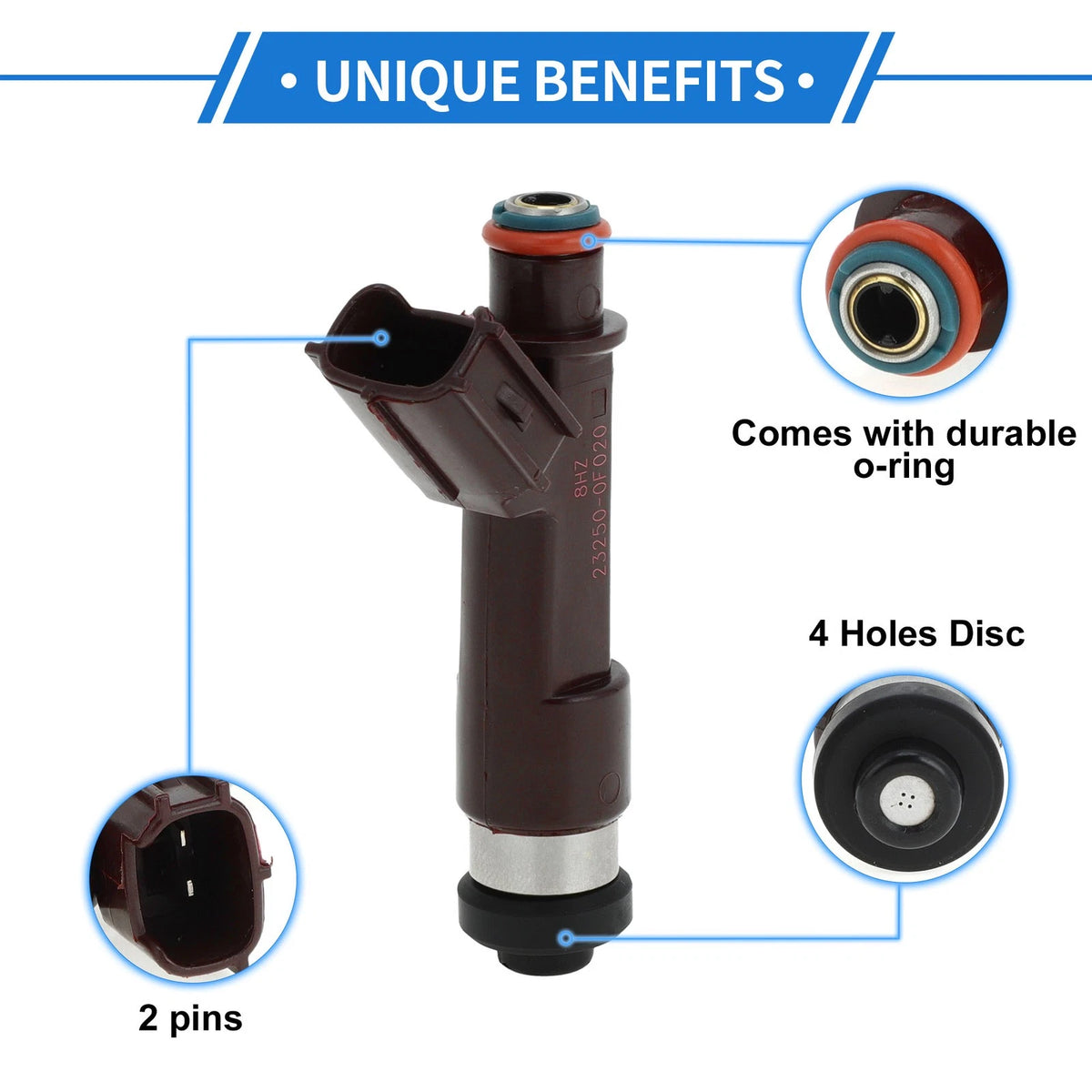 Fuel Injector Replacement for Toyota 4Runner 4.7L (2004–2009) Single Brown