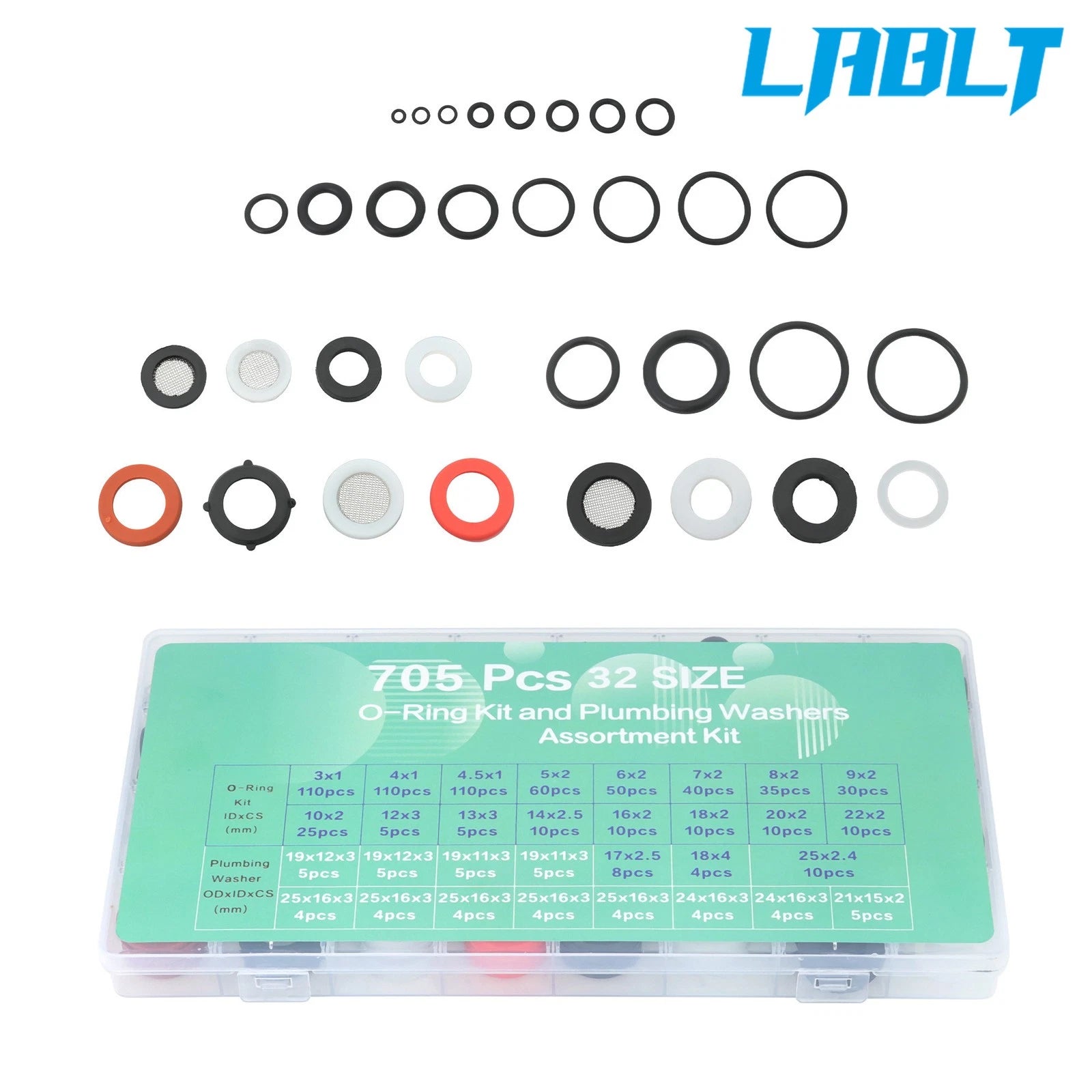 2X Rubber Washers & O-Ring Kit for Plumbing (705 Pcs)