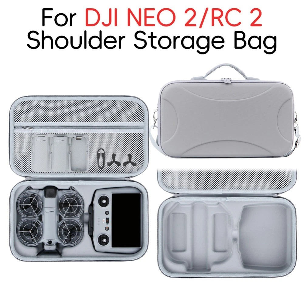 Travel Case for DJI NEO2 RC2 (Waterproof, Compact, PU Leather)